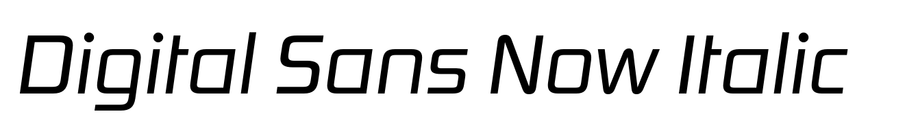 Digital Sans Now Italic